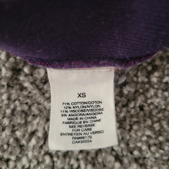 Sleeping on Snow/ Button Up Cardigan/ Purple and Orange/Size XS - Picture 6 of 7